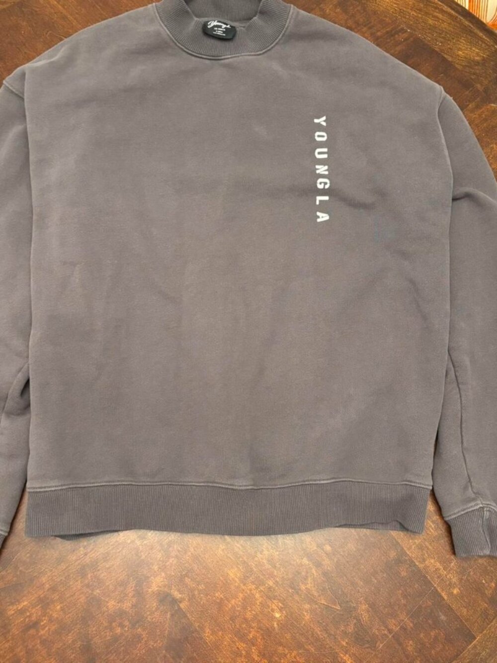 YoungLA Men's Grey and Black Sweatshirt